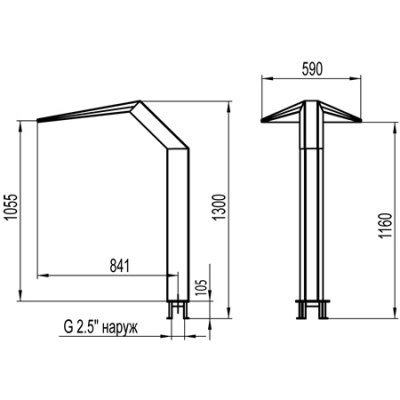 Размер ВОДОПАД ЛАСТОЧКИН ХВОСТ 40 м3 /час модель АС 01.110